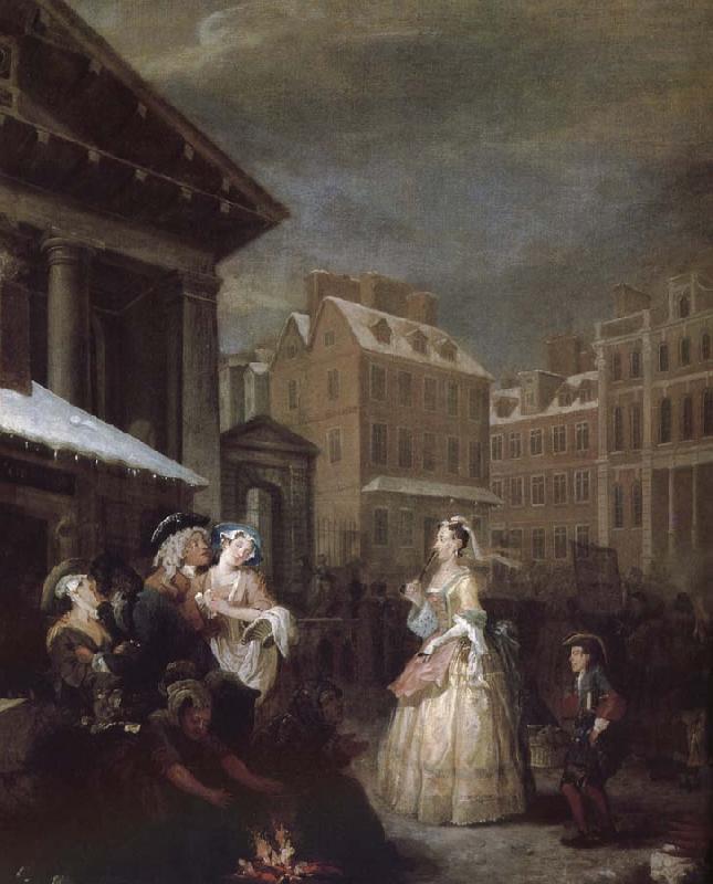 William Hogarth Four hours a day in the morning oil painting picture